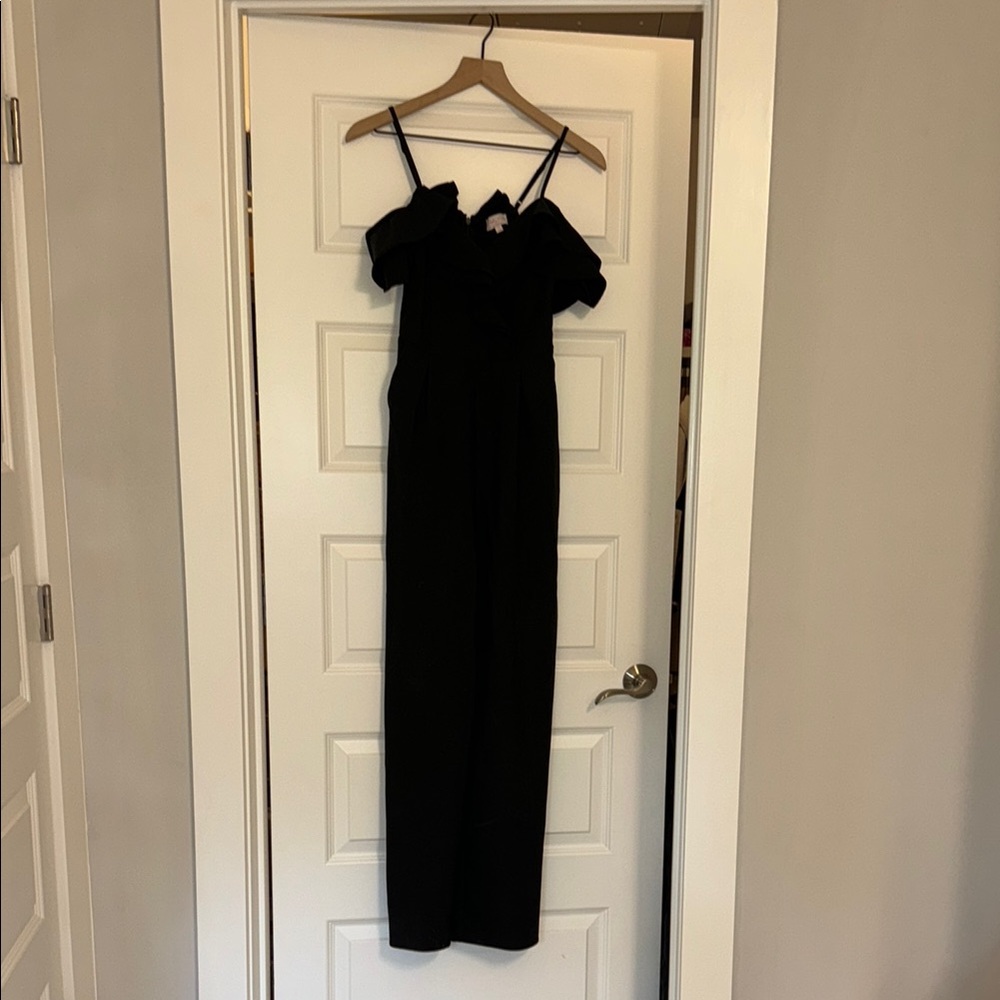 Elegant Black Off-Shoulder Jumpsuit